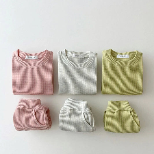 Fashion Newborn Baby Girl Boy Clothes Set Cotton Sweatshirt+Pant 2PCS Home Suit Spring Autumn Clothing Set Toddler Girl Outfits