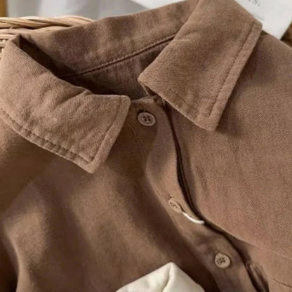 Boys Baby's Kids Blouse Coat Jacket Outwear Cotton 2024 Lapel Spring Autumn Shirts Outwear Sunscreen Beach Children's Clothing