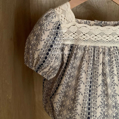 Kids Clothes Toddler Girl Dress Floral Vintage Lace Dress Princess Vestido Short Sleeve Summer Casual Costumes Children Clothing