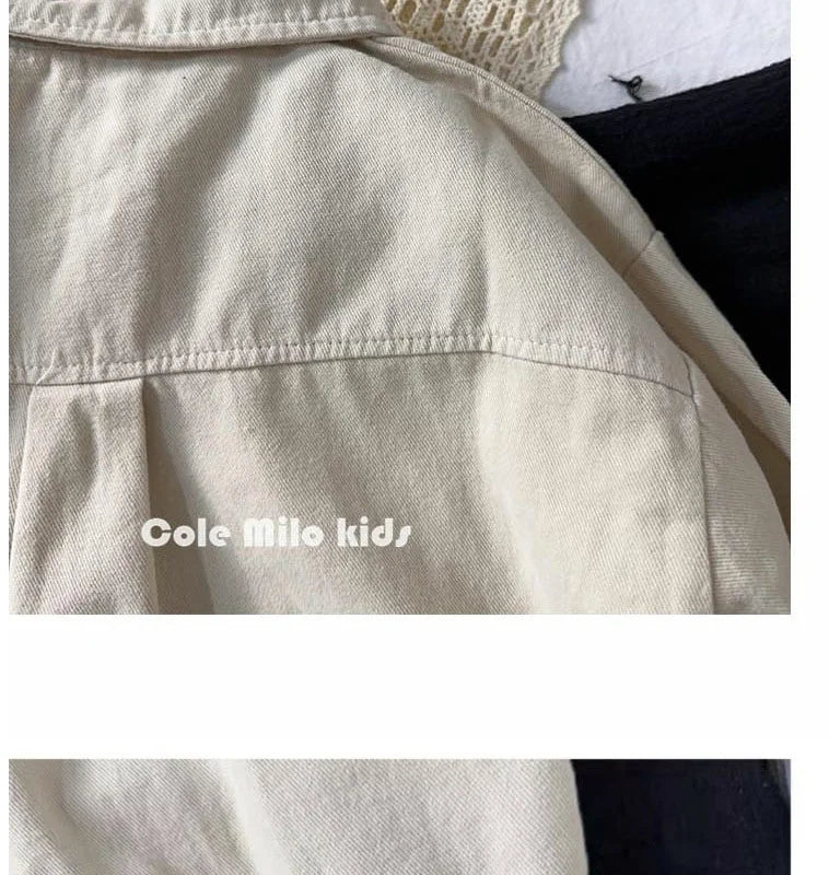 Boys Baby's Kids Blouse Coat Jacket Outwear Cotton 2024 Lapel Spring Autumn Shirts Outwear Sunscreen Beach Children's Clothing