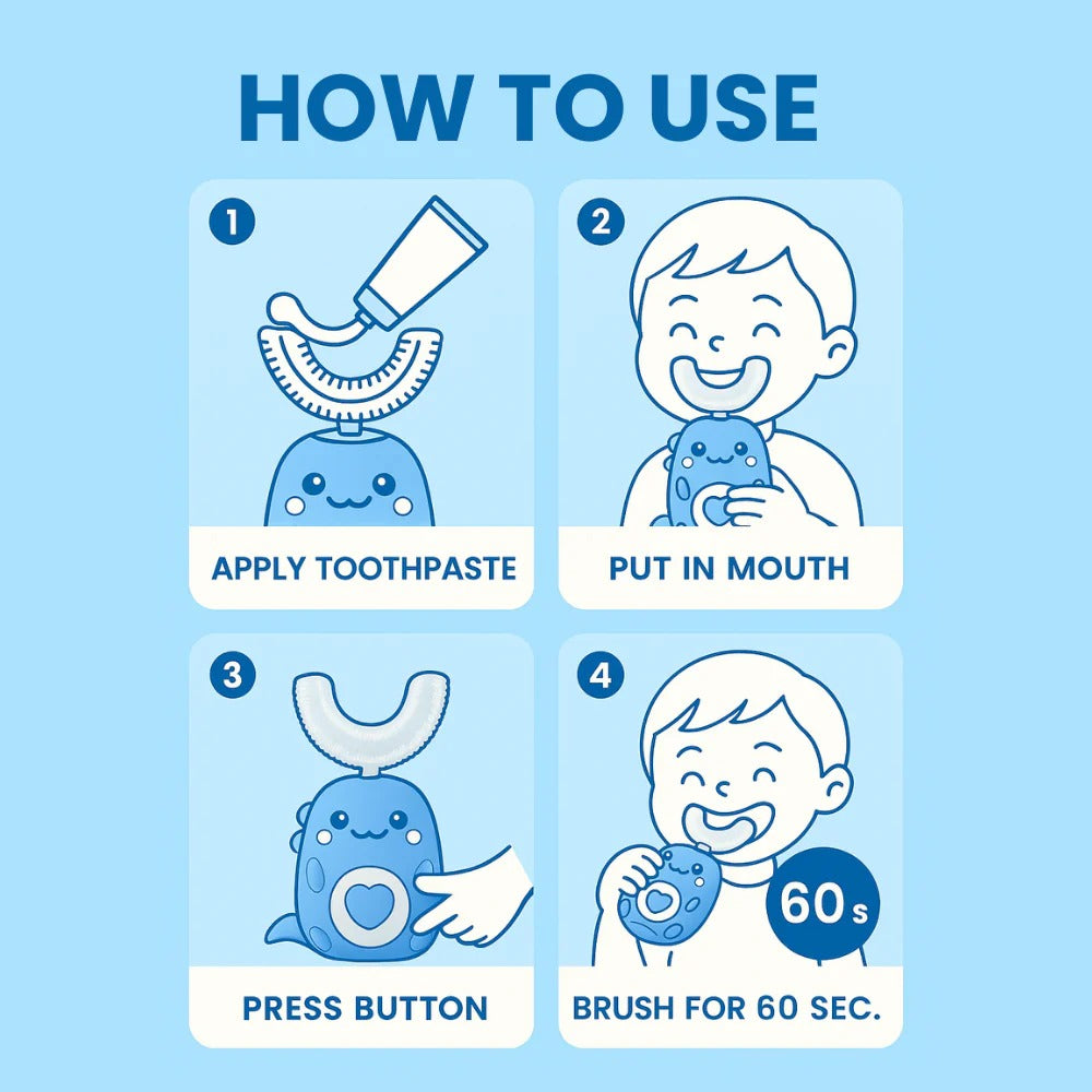 Little Lullaby™ | U-Shaped 360° Kids Toothbrush