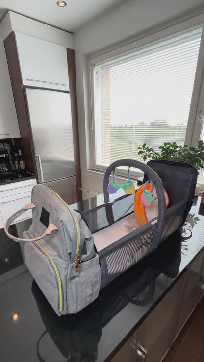 Little Lullaby™ | MommyEase Diaper & Crib Backpack